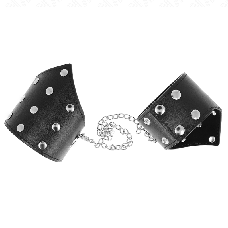 KINK - BRACELETS STYLE POINT NOIR AVEC CHAÎNE RÉGLABLE 17-23 CM X 8,5 CM - Sensualia