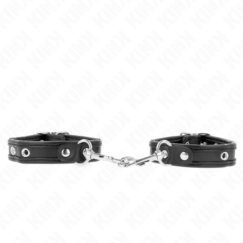 KINK - MINI BRACELETS NOIR AVEC CLOUS RÉGLABLES 16-22 CM X 2 CM - Sensualia