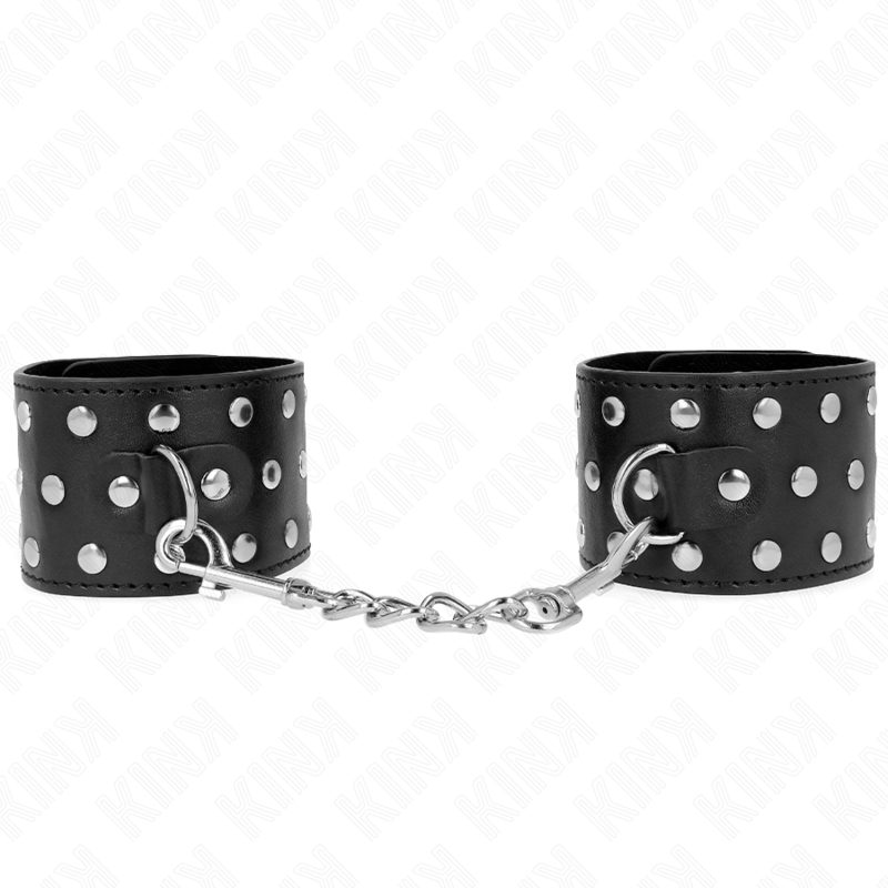 KINK - RETENUES-POIGNETS PUNK RÉGLABLES 19-24 CM X 5,5 CM - Sensualia