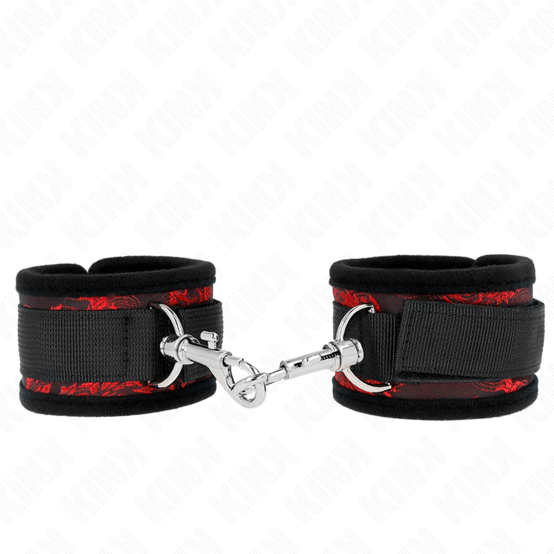 KINK - RETENUES POIGNETS SCANDAL ROUGE-NOIR - Sensualia