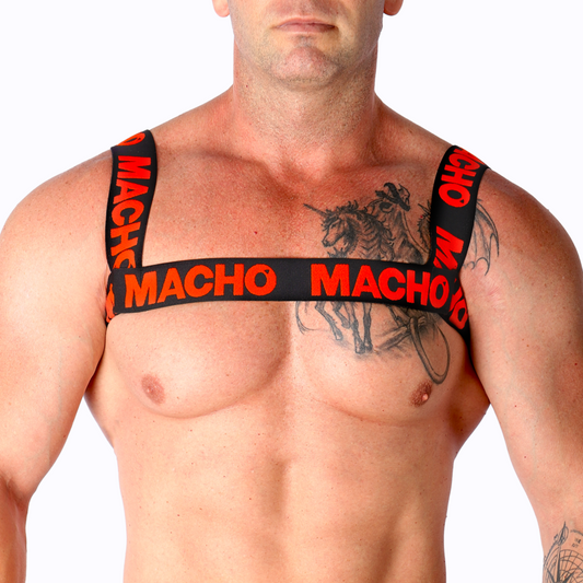 MACHO - HARNAIS DOUBLE ROUGE - Sensualia