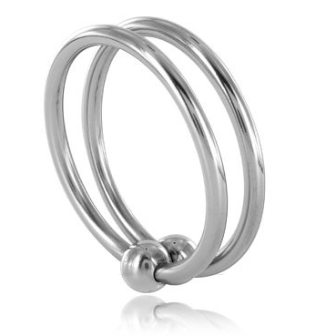 METAL HARD - ANNEAU DOUBLE ACIER METAL DUR 30MM - Sensualia