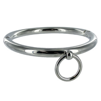 METAL HARD - COLLIER BDSM AVEC ANNEAU 18CM - Sensualia