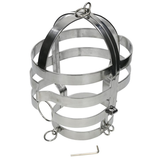 METAL HARD - MASQUE AVEC COLLIER EN ACIER - Sensualia