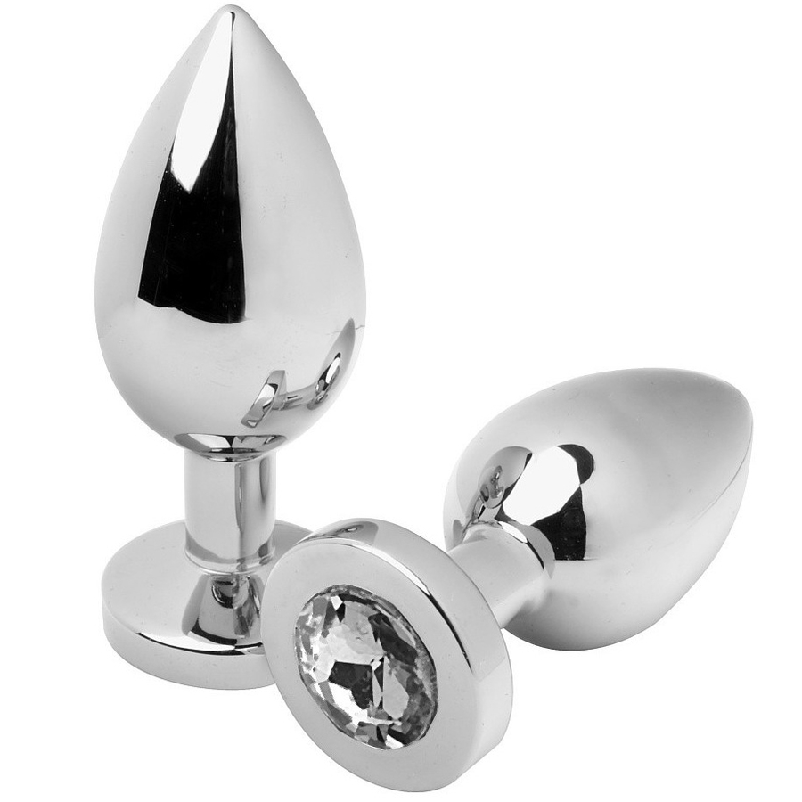 METAL HARD - PLUG ANAL DIAMANT TRANSPARENT PETIT 5,71CM - Sensualia