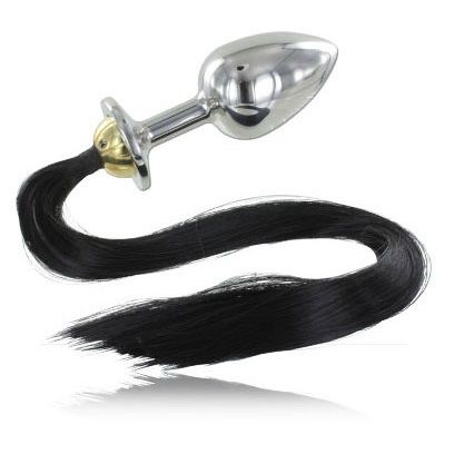 METAL HARD - PLUG ANAL EN ACIER METALHARD AVEC QUEUE 8,89CM - Sensualia