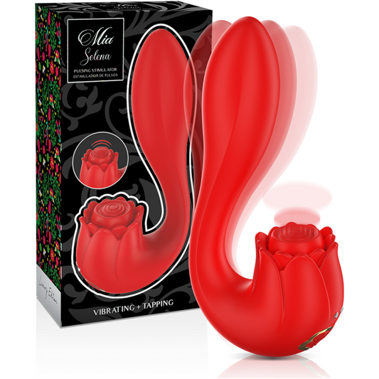 MIA - SELENA STIMULATEUR VIBRANT + TAPPING ROUGE - Sensualia
