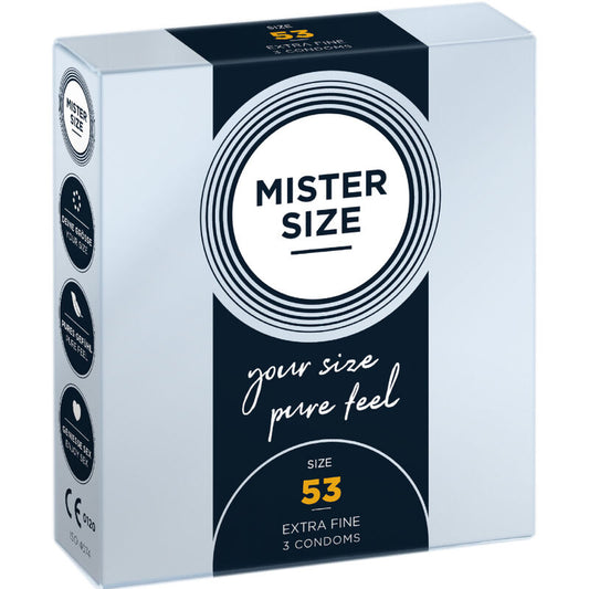 MISTER SIZE - PRÉSERVATIF TAILLE M 53 MM (3 UNITÉS) - Sensualia