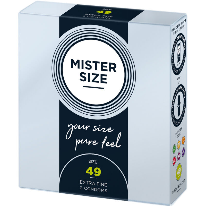 MISTER SIZE - PRÉSERVATIF TAILLE S 49 MM (3 UNITÉS) - Sensualia
