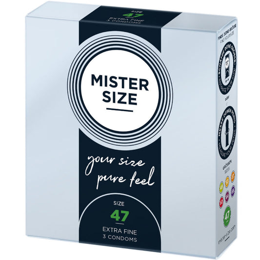 MISTER SIZE - PRÉSERVATIFS TAILLE XS 47 MM (3 UNITÉS) - Sensualia