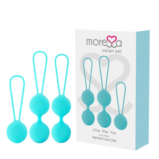 MORESSA - ENSEMBLE OSIAN SILICONE TURQUOISE PREMIUM - Sensualia