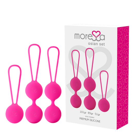 MORESSA - OSIAN SET PREMIUM SILICONE ROSE (Osian One - 51 g | Osian Two - 101 g | Osian Three 85 g) - Sensualia