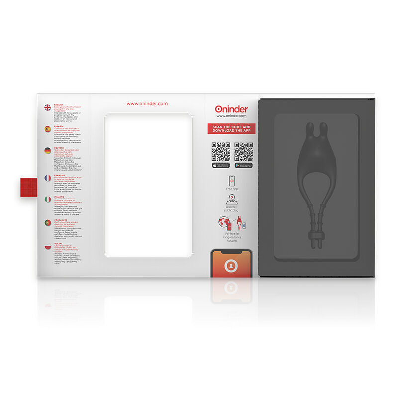 ONINDER - ANNEAU VIBRATEUR RÉGLABLE RECHARGEABLE PAMPA AVEC STIMULATEUR DE CLITORIS 10 VITESSES - APPLICATION GRATUITE - Sensualia