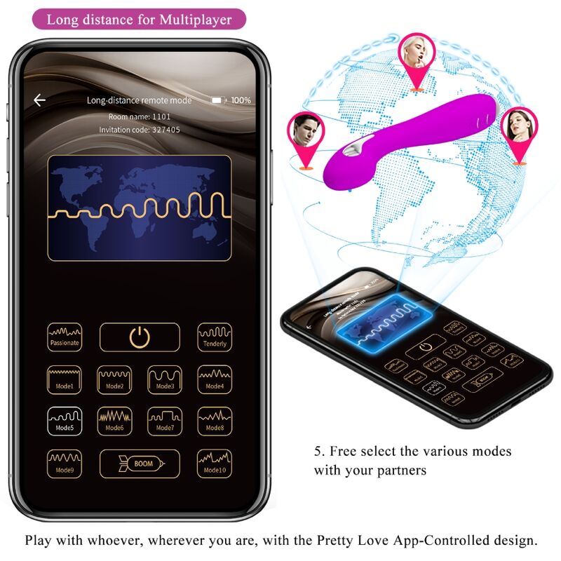 PRETTY LOVE - HECTOR ELECTROSHOCK VIBRATOR APPLICATION GRATUITE VIOLET - Sensualia