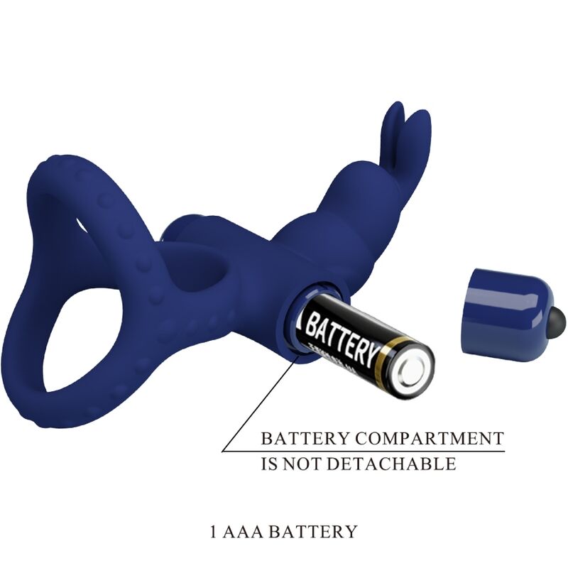 PRETTY LOVE - LUCHITO DOUBLE ANNEAU VIBRANT LAPIN BLEU - Sensualia