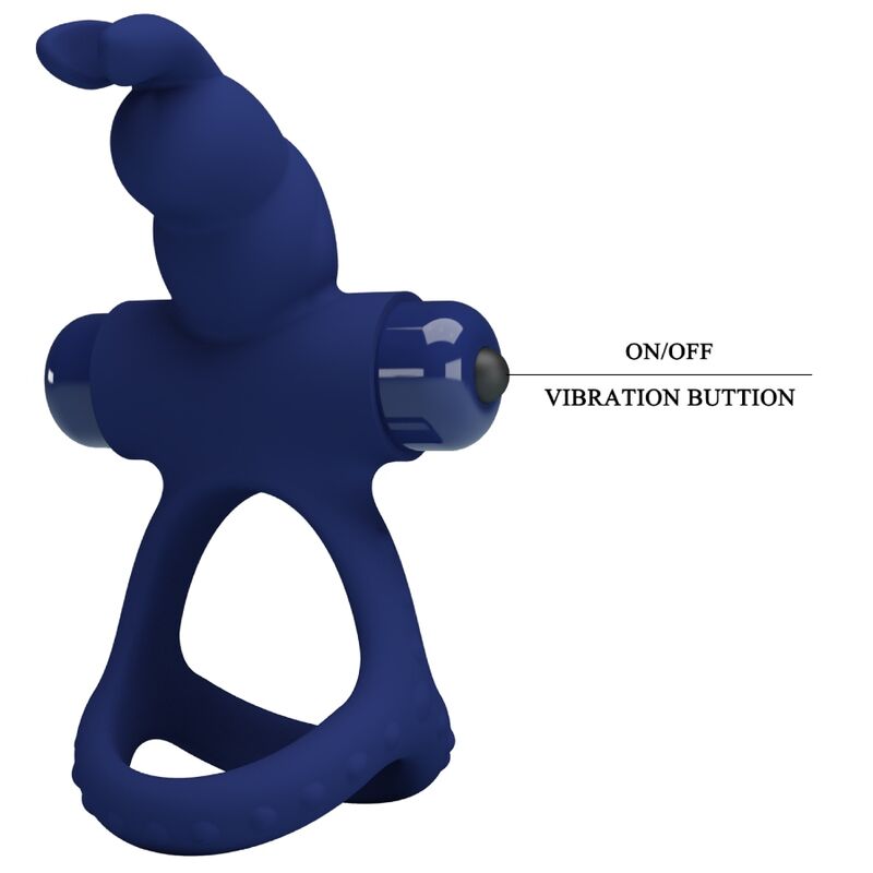 PRETTY LOVE - LUCHITO DOUBLE ANNEAU VIBRANT LAPIN BLEU - Sensualia