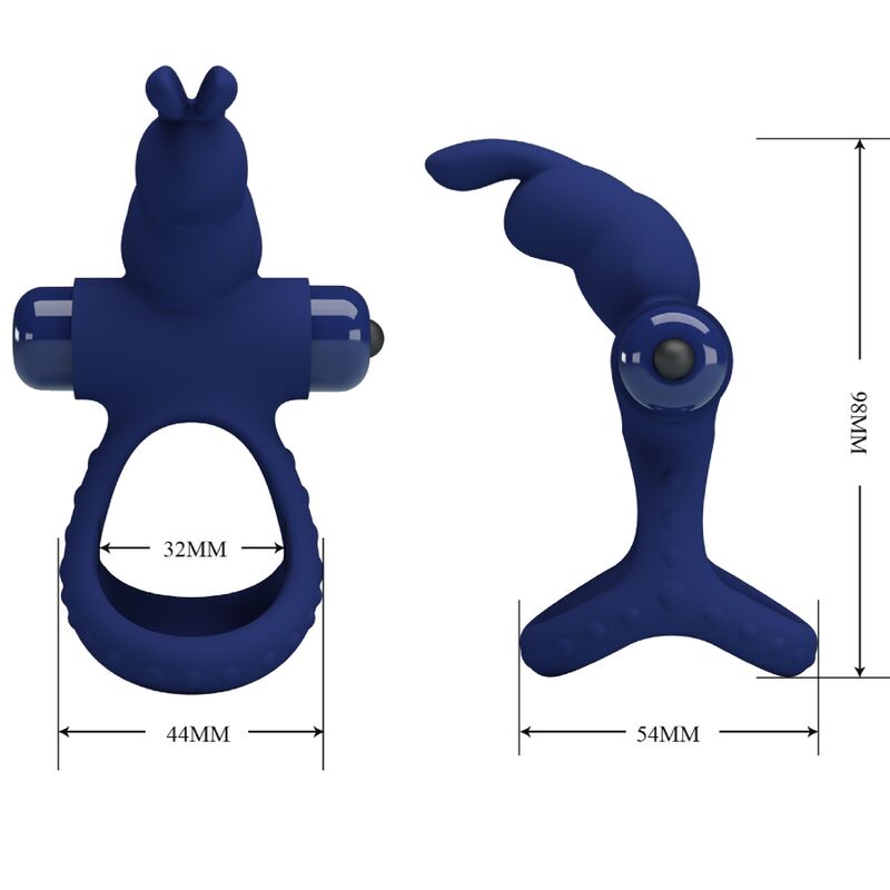 PRETTY LOVE - LUCHITO DOUBLE ANNEAU VIBRANT LAPIN BLEU - Sensualia