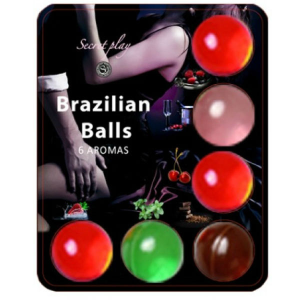 SECRETPLAY - BALLES BRÉSILIENNES LUBRIFIANT HOT BALLS 6 UNITÉS - Sensualia