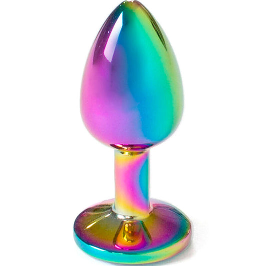 SECRETPLAY - PLUG ANAL EN MÉTAL ARC-EN-CIEL PETITE TAILLE 7 CM - Sensualia