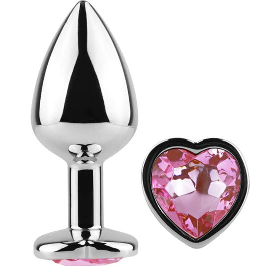 SECRETPLAY - PLUG ANAL EN MÉTAL COEUR FUCHSIA PETITE TAILLE 7 CM - Sensualia