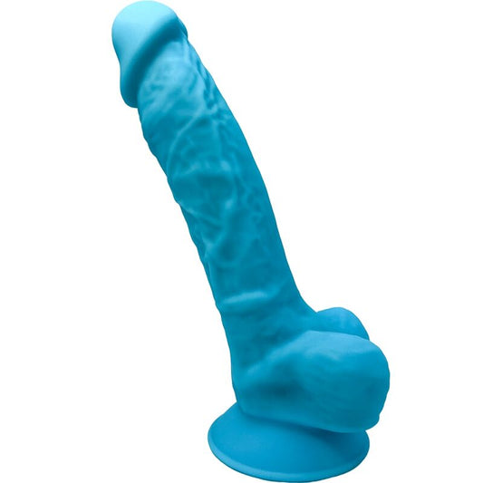 SILEXD - MODÈLE 1 PÉNIS RÉALISTE PREMIUM SILEXPAN SILICONE BLEU 17.5 CM - Sensualia