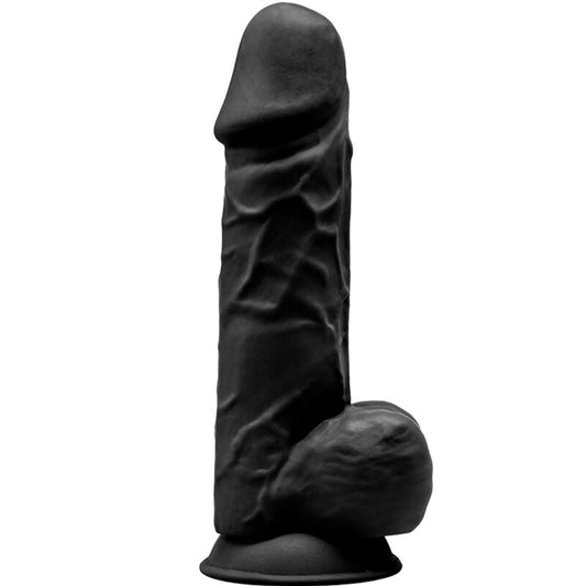 SILEXD - MODÈLE 1 PÉNIS RÉALISTE PREMIUM SILEXPAN SILICONE NOIR 21.5 CM - Sensualia