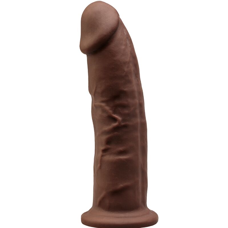 SILEXD - MODÈLE 2 PÉNIS RÉALISTE PREMIUM SILEXPAN SILICONE MARRON 23 CM - Sensualia