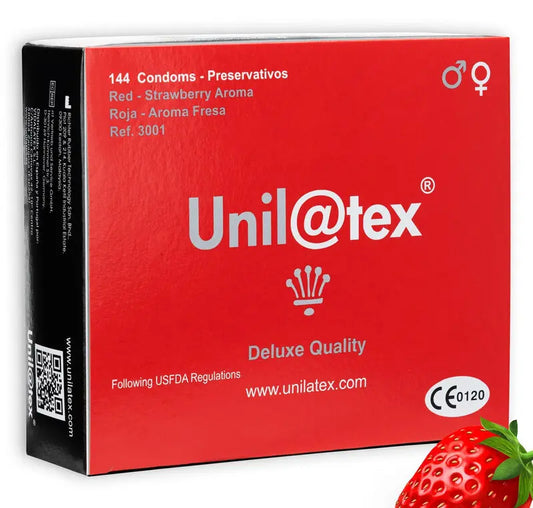 UNILATEX - CONSERVATEURS ROUGE / FRAISE 144 UNITÉS - Sensualia