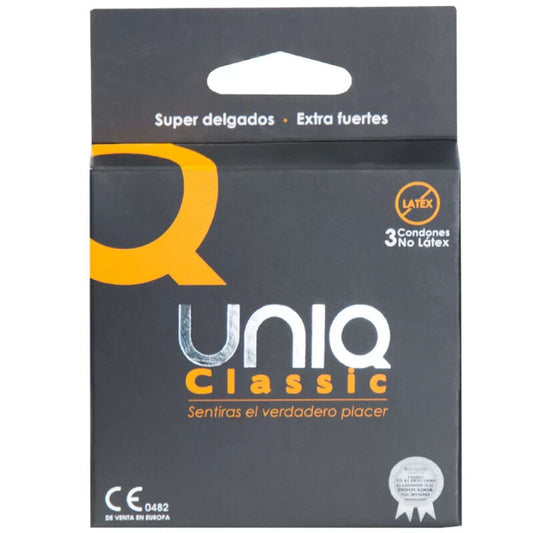UNIQ - CLASSIC PRÉSERVATIFS SANS LATEX 3 UNITÉS - Sensualia
